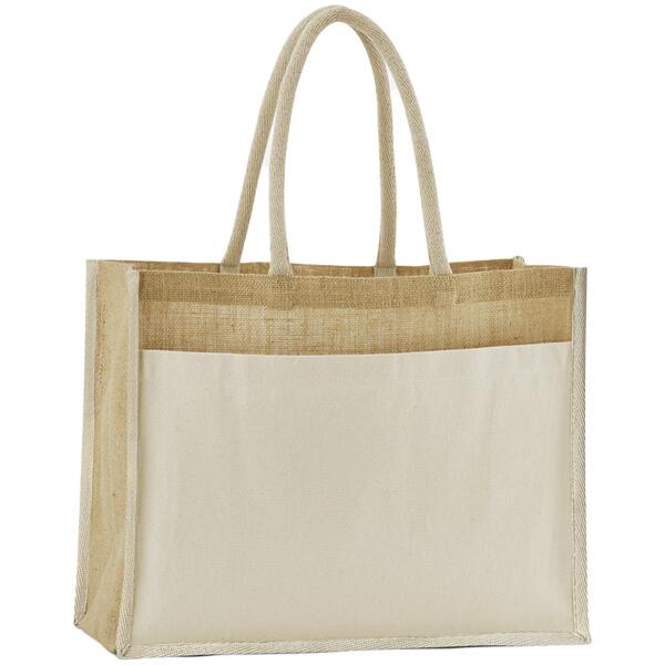 Westford Mill Cotton Pocket Natural Starched Jute Shopper Thumbnail