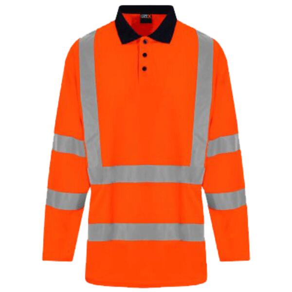 Pro RTX High Visibility Long Sleeve Polo Shirt Thumbnail